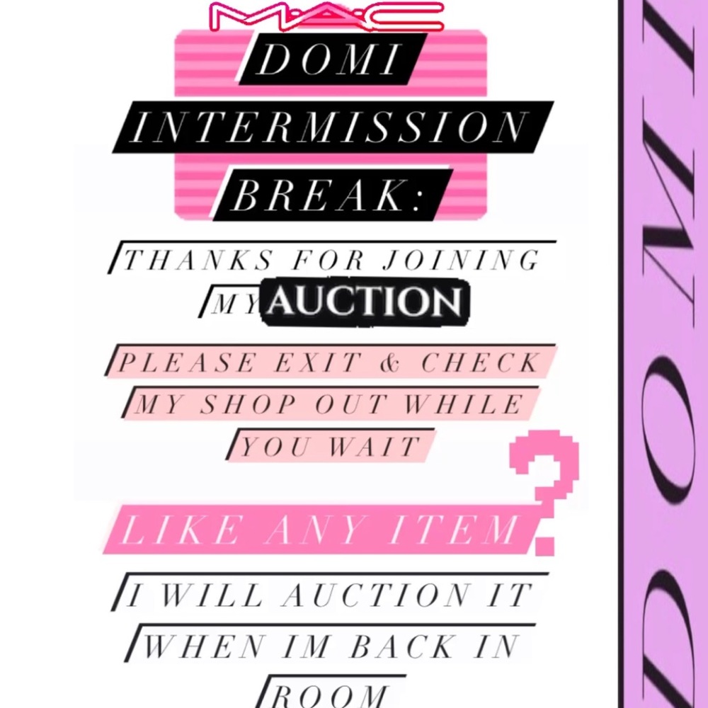 🎬 AUCTION INTERMISSION BREAK BRB